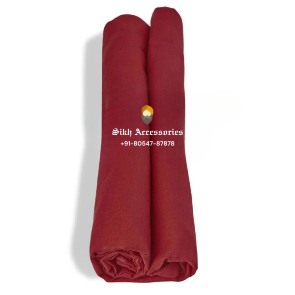 Burgundy Red Heavy Rubia Voile Turban