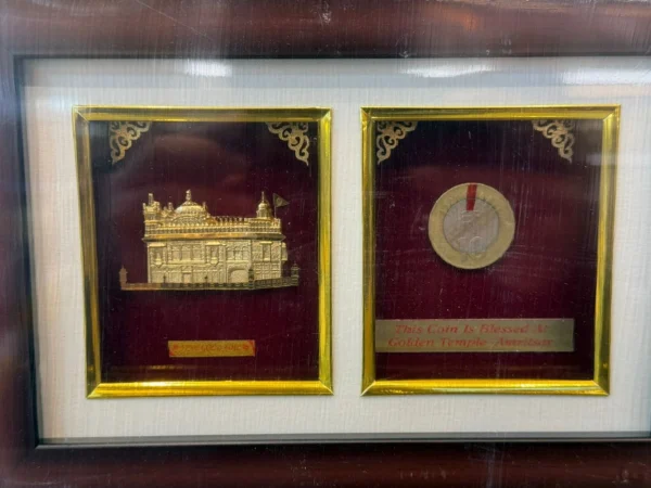 Aarya's 24kt Gold Plated Golden Temple Frame With Coin