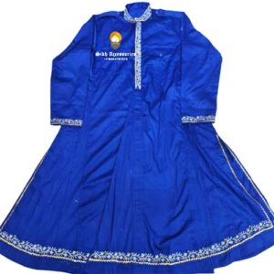 Akali Blue Embroidered Nihang Chola in Poly Cotton