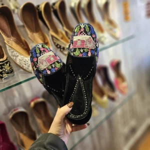 Brewers Blue Designer Punjabi Jutti for Women