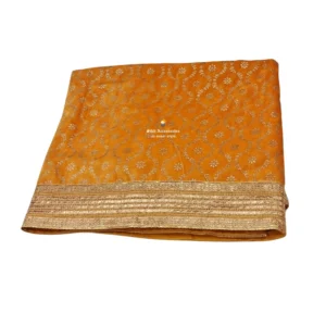 Dark Orange Rumala Sahib with Gotta Work- Double Set