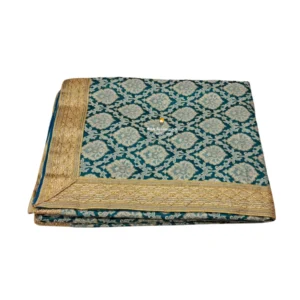 Ocean Blue Rumala Sahib with Embroidery Work- Double Set