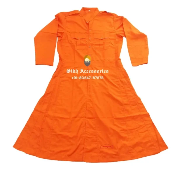 Orange Giza Cotton Nihang Chola For Kids