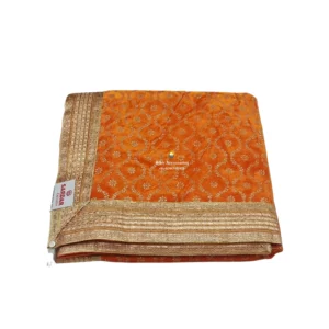 Orange Velvet Rumala Sahib with Sequin Work- Double Set