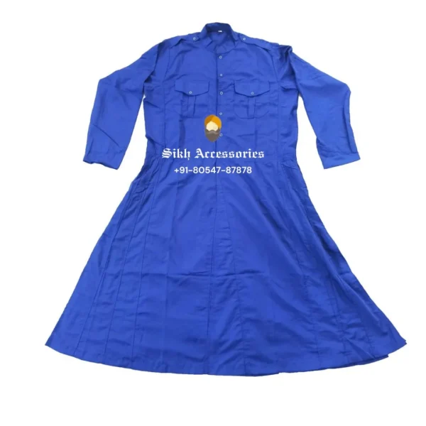 Royal Blue Giza Cotton Nihang Chola For Kids