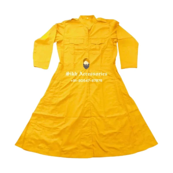 Yellow Giza Cotton Nihang Chola For Kids