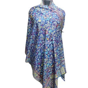 Blue Fine Micro Modal Multi-Colour Kani Shawls