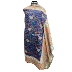 Blue Pashmina Double Beam Kani Shawl