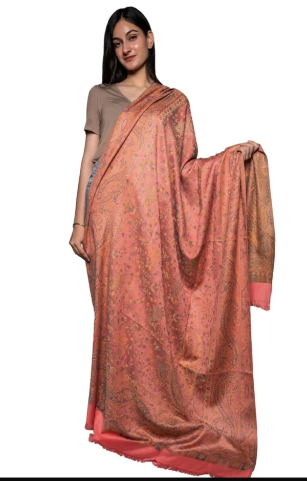 Pink Old Jamawar Reversible Shawls for Men & Women