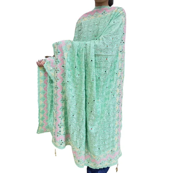 plain-royal-blue-suit-with-turquoise-green-phulkari-dupatta-1