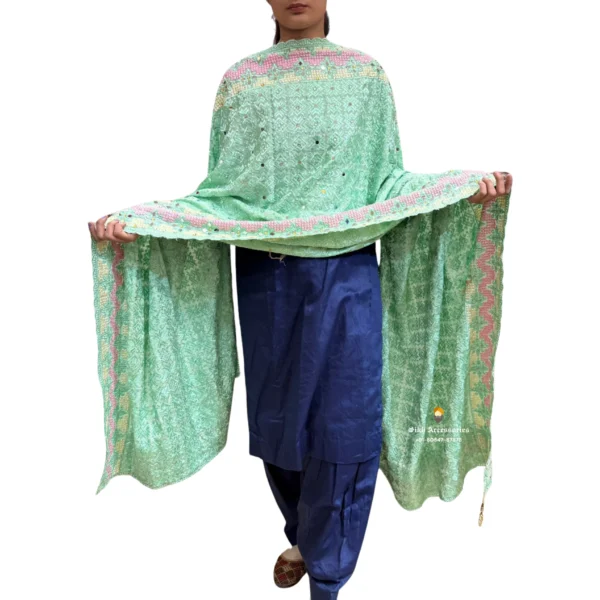 plain-royal-blue-suit-with-turquoise-green-phulkari-dupatta-main