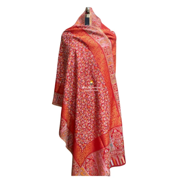 red-antique-modal-kani-shawl-with-seven-shuttle-sari-thread-work