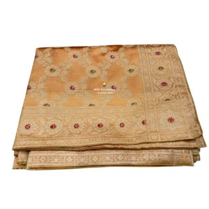 Gold Banarasi Handblock Rumala Sahib - Double Set