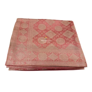 Tulip Pink Banarasi Handblock Rumala Sahib - Double Set