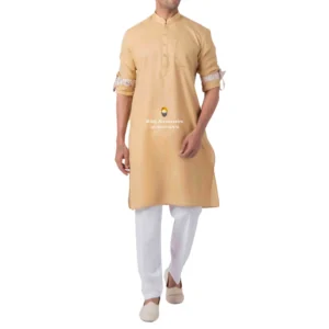 Birdseed Kurta Pajama with Amritsari Collar