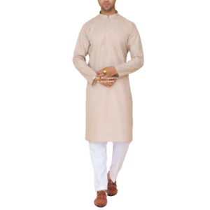 Oyster Pink Kurta Pajama with Amritsari Collar