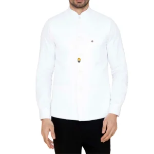 Pure White Plain Nehru Jacket For Men