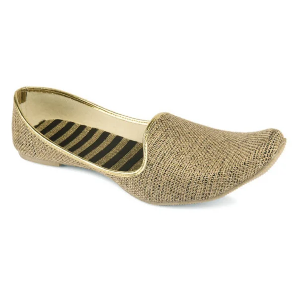 Black & Gold Handcrafted Leather Men's Jutti