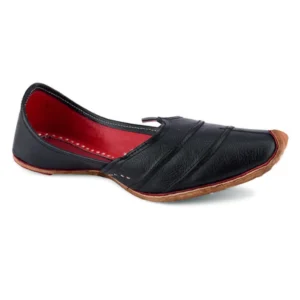 black-red-handcrafted-leather-mens-punjabi-jutti