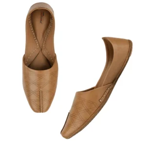 Caramel Brown Handcrafted Men's Punjabi Jutti