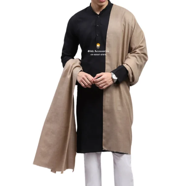 Cashmere Brown Plain Woolen Lohi for Men
