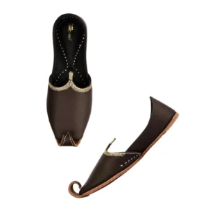 Designer Brown Handcrafted Men's Punjabi Jutti