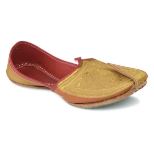 Designer Golden Embroidered Men's Punjabi Jutti