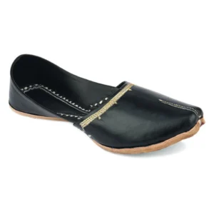 Ethnic Black Handcrafted Men's Punjabi Jutti