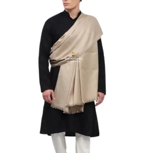 Light Gray Plain Woolen Lohi for Men