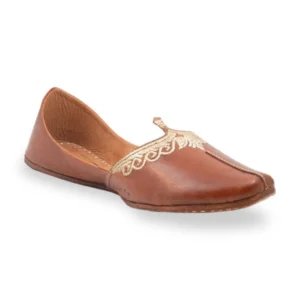 Royal Bronze Brown Embroidered Men's Punjabi Jutti