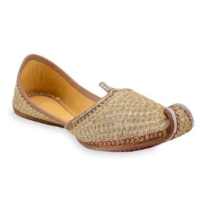 Royal Golden Designer Men's Punjabi Jutti