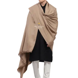 Tan Brown Plain Woolen Lohi for Men