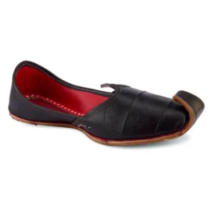 Traditional Black Handcrafted Men's Punjabi Jutti