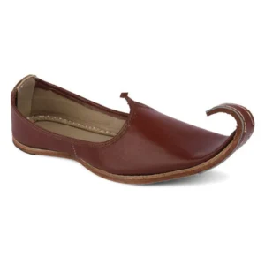Traditional Brown Leather Handcrafted Men's Punjabi Jutti