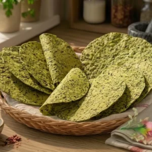 Amritsari Methi Pudina Garlic Papad