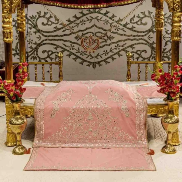 Baby Pink Color Rumala Sahib (Noor Theme) – Set of 4 Pieces