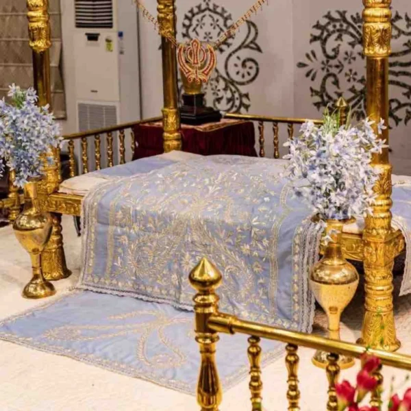Blue Color Rumala Sahib (Gulshan Theme) – Set of 4 Pieces