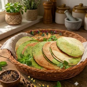 Chana, Pudina and Moong Dal Amritsari Papad