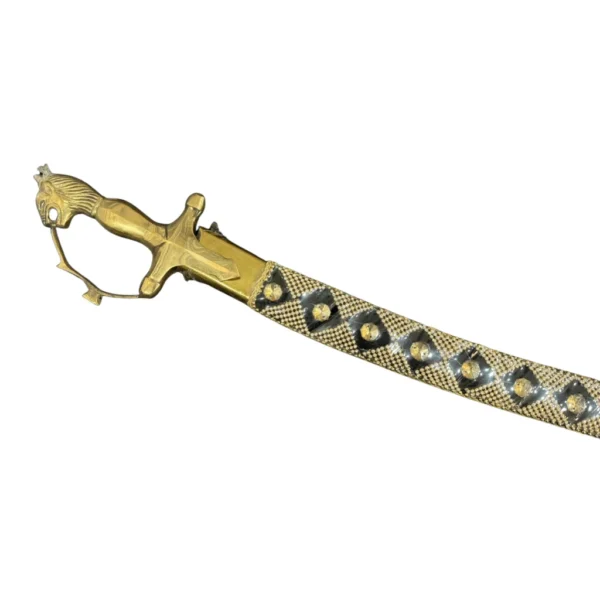 Dark Green Wedding Sword With Stone Work & Tiger Handle