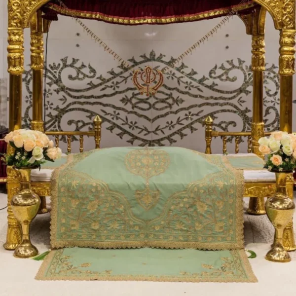 Green Color Rumala Sahib (Manroop Theme) – Set of 4 Pieces
