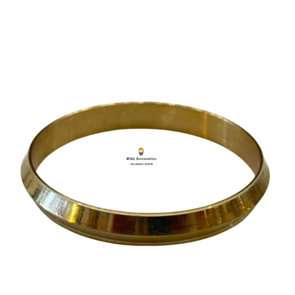 Light Weight Golden Shade Brass Kara With Curve Design