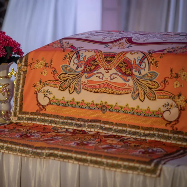 Orange Color Rumala Sahib Digital Print (Kamal Anoop Theme)