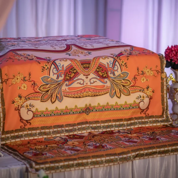 Orange Color Rumala Sahib Digital Print (Kamal Anoop Theme)