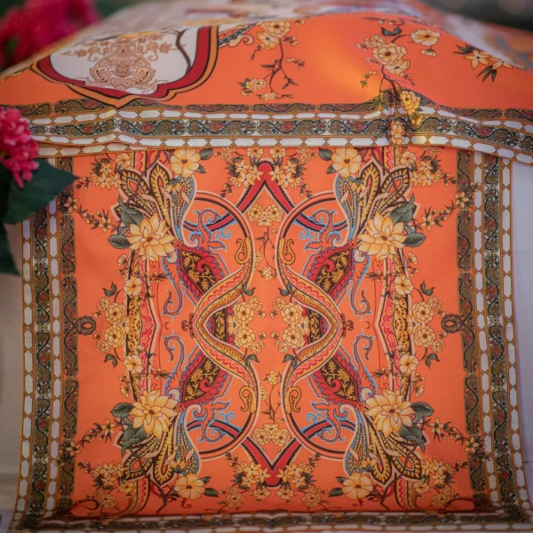 Orange Color Rumala Sahib Digital Print (Kamal Anoop Theme)