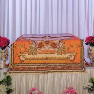 Orange Color Rumala Sahib Digital Print (Kamal Anoop Theme)