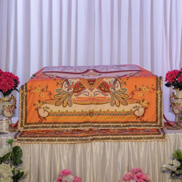 Orange Color Rumala Sahib Digital Print (Kamal Anoop Theme)