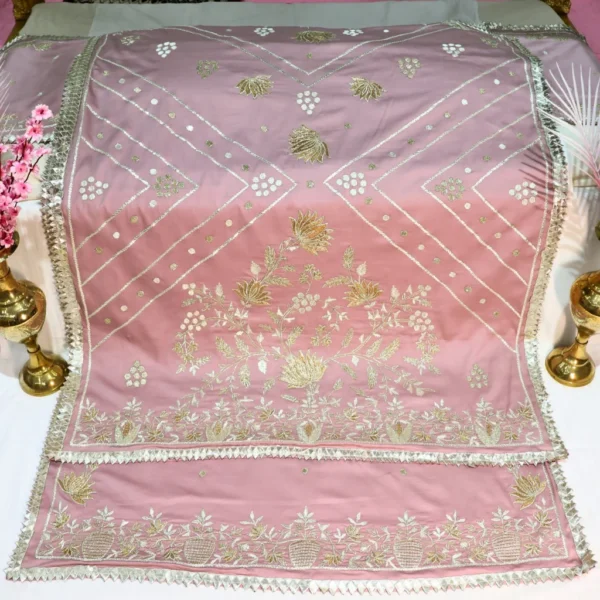 Pink Color Rumala Sahib (Jasmehar Theme) – Set of 4 Pieces - Image 2