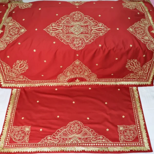 Red Color Rumala Sahib (Prabh Mehar Theme) – Set of 4 Pieces