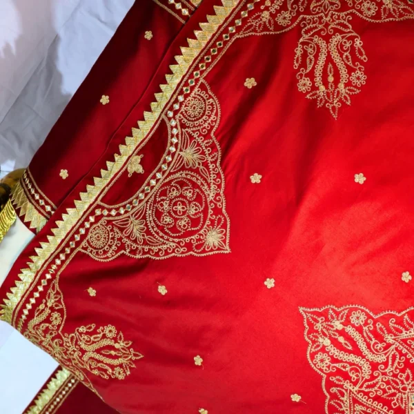 Red Color Rumala Sahib (Prabh Mehar Theme) – Set of 4 Pieces