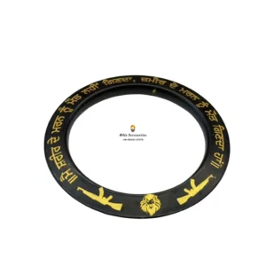 Sarabloh Chakri Kara With Laser Design and Black Polish